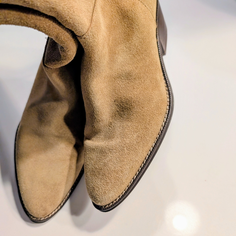 Vintage Banana Republic Western Suede Cowboy Festival Boho Italy Boots Size 5 - Picture 6 of 7